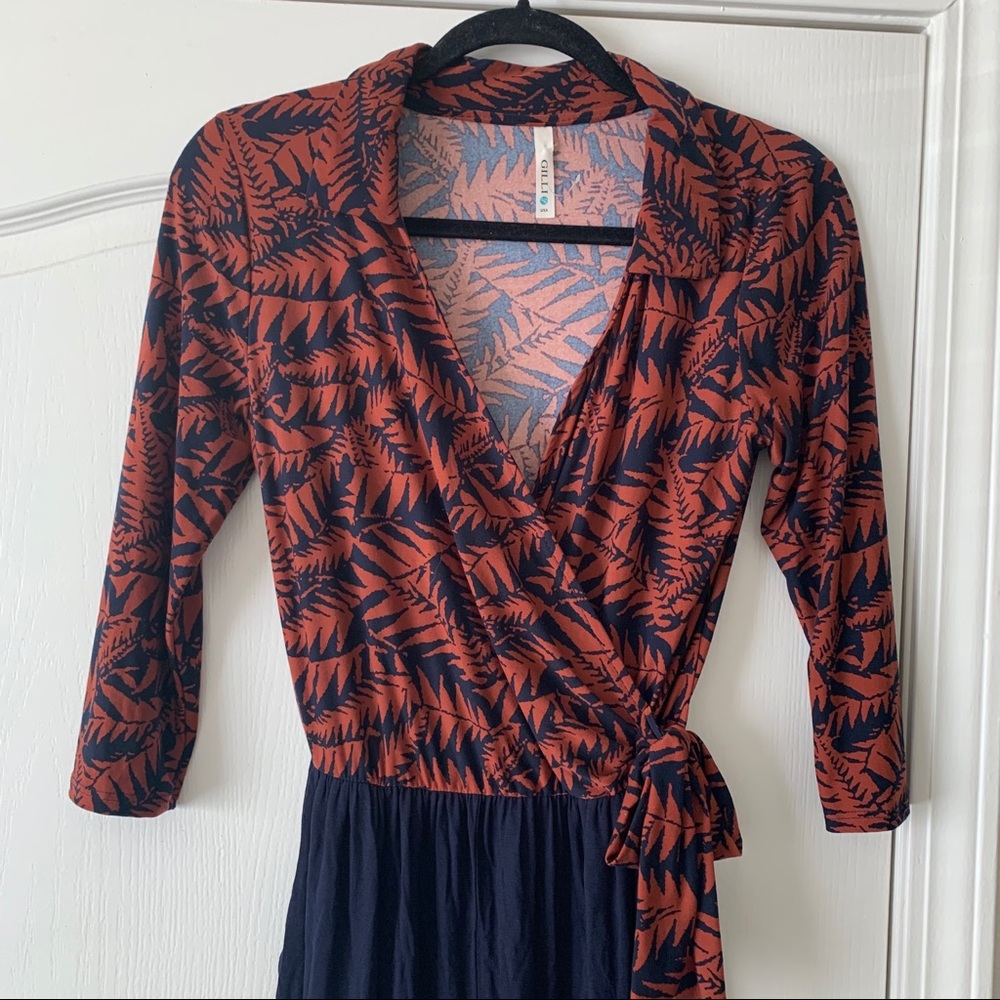 Gilli navy wrap jumpsuit L - Picture 3 of 7